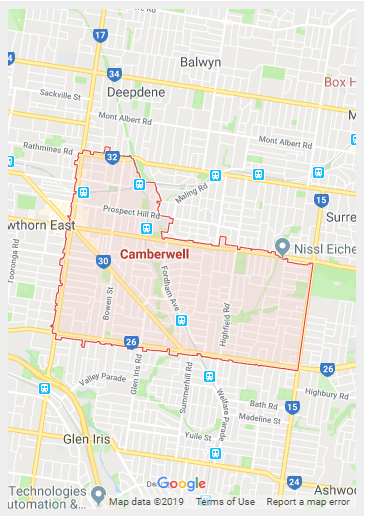 Camberwell Map